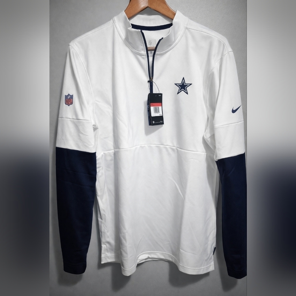 Nike Dallas Cowboys Sideline Half-Zip Pullover Jacket Men’s NFL Performance NWT - Picture 2 of 10